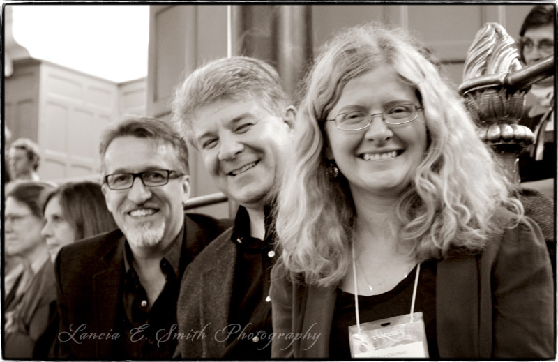Steve Bell, Kevin Belmonte, and Holly Ordway at the Sheldonian in Oxford - Image copyright Lancia E. Smith and the C.S. Lewis Foundation, 2011